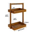 thumbnail image 2 of Shower Caddy Corner Utoplike, madera de teca, 2 niveles, 2 of 8
