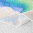 thumbnail image 5 of Feelyou Dreamy Unicorn Mermaid Twin Quilt Set for Girls, Watercolor Galaxy Twin Coverlet Set, Blue Pink, 2pcs, 5 of 7