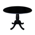 thumbnail image 1 of International Concepts K46-42DPT Table Ronde à Double Abattant 42 Po, 29.5 Po - Noir, 1 of 1