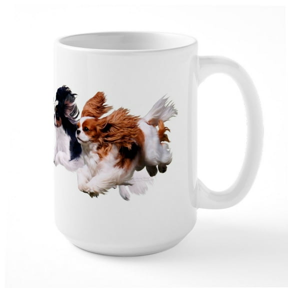 CafePress - Cavaliers Color Large Mug - 15 oz Ceramic Large White Novelty Mug