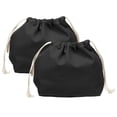 thumbnail image 1 of Uxcell 2 Pcs Bolsa de Maquillaje con Cordón, Bolsa Cosmética de Lona de 7.3" para Organizador de Artículos de Tocador de Viaje, Accesorios Negros, 1 of 7