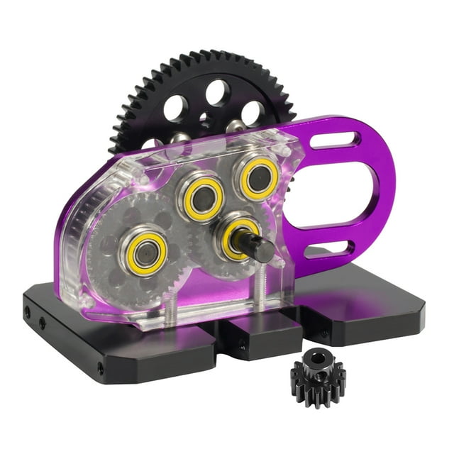 ZheElen 1piece Wear And Crash Resistant Gear Box For 1/10 Trx4 Replacement Parts Purple