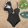 thumbnail image 6 of 2024 New Arrival Ruffle Swimwear Single Shoulder One Piece Swimsuit Women Floral Printed Tropical Summer Beach Bathing Suit, 6 of 6