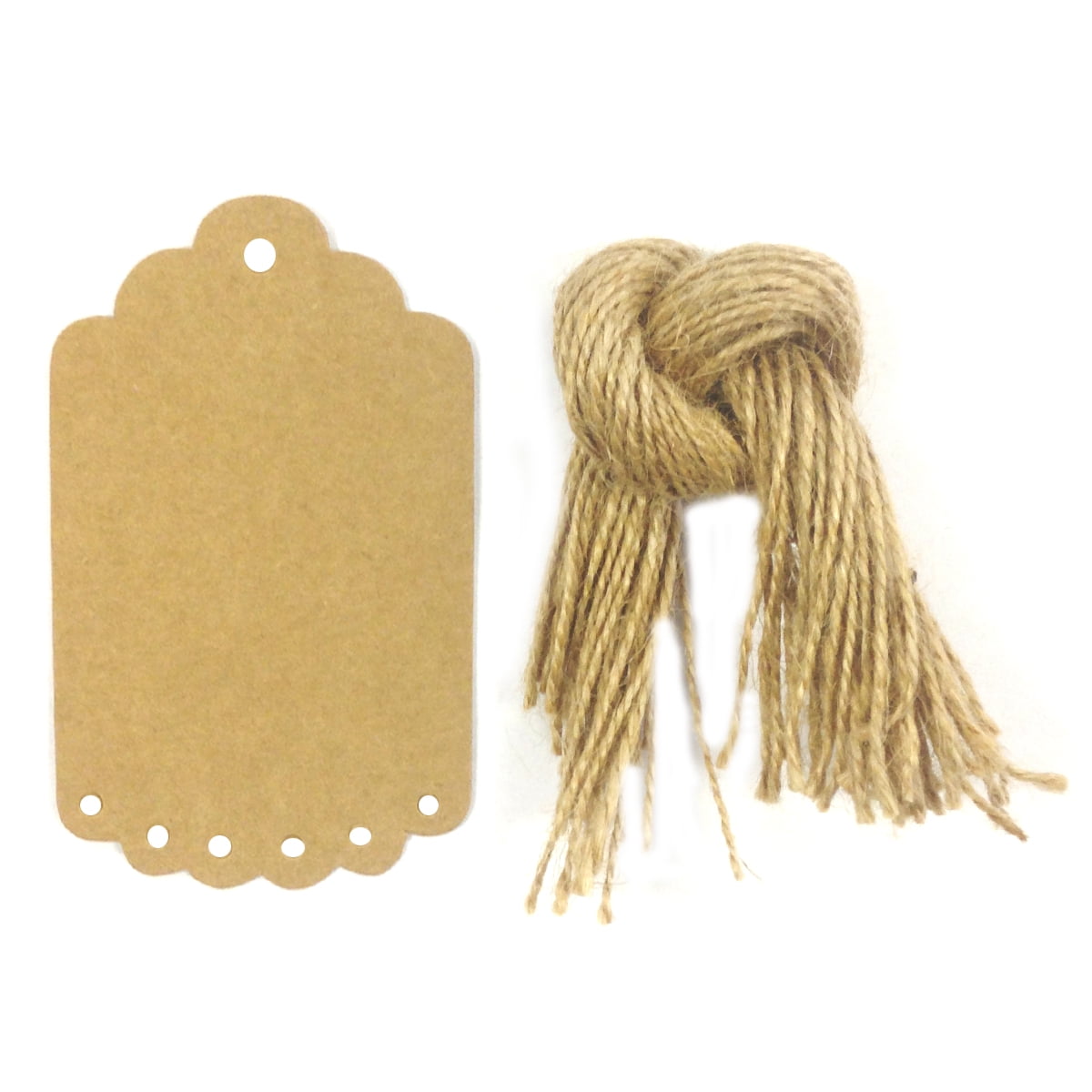 100pcs Gift Tags/Kraft Hang Tags with Free Cut Strings for Gifts Crafts 