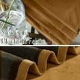 thumbnail image 5 of Curtainking Velvet Blackout Curtains Christmas Curtains 84 inches Length Thermal Insulated Soft Drapes for Bedroom Living Room Rod Pocket Window Curtains 2 Panels Glod Brown, 5 of 9