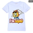 thumbnail image 2 of Camiseta Kawaii Fun Squad Boys de algodón con estampado de dibujos animados de manga corta para niñas, camiseta informal de verano a juego de 2 a 16 años zhangyuxiang LED, 2 of 2
