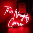 thumbnail image 1 of Cartel LED de neón QiaoFei «The Naughty Corner», 42 x 30 cm, USB, rojo, 1 of 8
