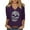 #0200-Purple, variant on Ailaofu Women's Rhinestone Skull Vest Long 3/4 Sleeve Summer V-Neck Sleeveless Shirt