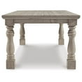 thumbnail image 3 of Loa 84 Inch Rectangular Dining Room Table, Thick Plank Top, Weathered Gray, 3 of 4