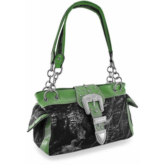 HOT SALE Western Rhinestone Camouflage Handbag With Cross/Buckle/Pistol/Multi Collections