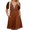Caramel, variant on Purcoar Women's Summer Dress Short Sleeve V-Neck Midi Dress With Pocket