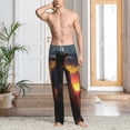 thumbnail image 5 of Vsdgher Sunset Western Cowgirl Print Mens Pajama Pants Sleep & Lounge Pants, PJ Bottoms With elastic waistb and Pockets, 5 of 5