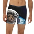 thumbnail image 4 of Rocae Cat Astronaut for Stretch Moisture-Wicking Underwear,Men's Underwear Boxer Briefs XX-Large, 4 of 9