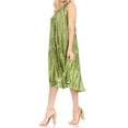 thumbnail image 3 of Sakkas Nora Sleeveless Embroidered Short Tie Dye Caftan Dress / Cover Up - 2-ForestGreen - One Size, 3 of 5