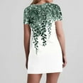 thumbnail image 6 of Levmjia Womens Summer Dress Casual V Neck Floral Short Sleeve Slim Fit Polyester Comfortable Vacation Beach Party Work Multi Colors, 6 of 7