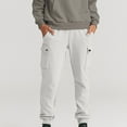 thumbnail image 2 of Mlzmgr Mens Sweatpants Solid Color Comfy Cargo Pants Casual Athletic Running Pants with Pockets, 2 of 7