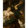thumbnail image 2 of Antoine Rivalz 15x18 Gold Ornate Wood Frame and Double Matted Museum Art Print Titled - Joseph and Potiphar's Wife, 2 of 4