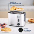 thumbnail image 3 of Elite Gourmet ECT2145 2-Slice Toaster, Stainless Steel with Bagel Function, Reheat, Defrost, & Cancel Functions, 3 of 7