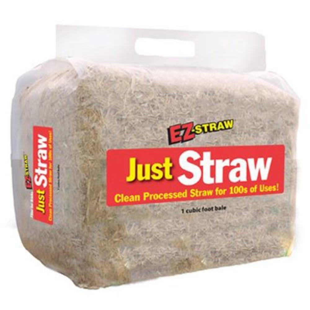 Just Straw Clean Processed Straw, Small Bale (1 cubic foot bale), All