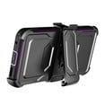 thumbnail image 4 of LG G6 Case, Mignova Rugged Plastic Heavy Duty Armor Holster Defender Full Body Protective Hybrid Case Cover with Kickstand, Build-in Screen Protector and Belt Swivel Clip for LG G6 (Purple), 4 of 6