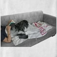 thumbnail image 6 of Pug Soft Flannel Fleece Throw Blanket, Pug Love Image Grey Toned Drawing of a Dog Pet Animal Fun Bonding Print, Cozy Plush for Indoor and Outdoor Use, 70" x 90", Dark Grey Pink Grey, by Ambesonne, 6 of 6
