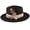 Black, variant on Ethnic Colorblocked Fedoras Hat Feathered Woven Belt Top Hat for Various Occasion