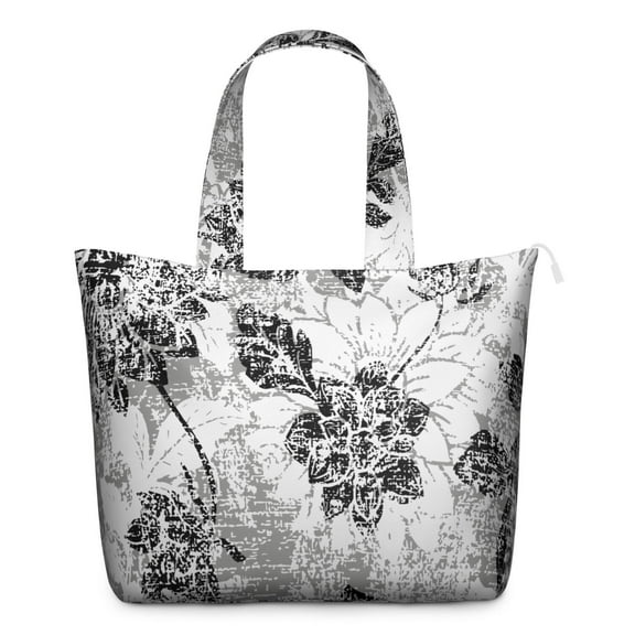 Flower Women's Large Weekend Travel Bag Moving Canvas Handbag Thick Double Layer Beach Weekend Travel Unisex Hospital Maternity Delivery with Toiletry Waterproof