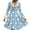 Sky Blue, variant on Women's Casual V-neck Christmas Print Plush Long-Sleeve Casual Dress for Holiday and Everyday Wear, Soft Women's Winter Dress with Festive Design,Sky Blue,M