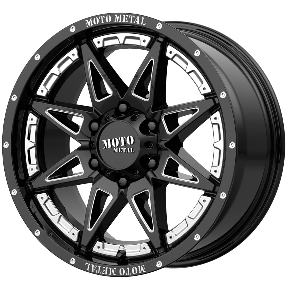 Moto Metal MO993 Hydra 18x8.5 5x150 +18mm Black/Milled Wheel Rim 18 ...