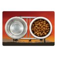 thumbnail image 1 of Antelope Pet Mat for Food and Water, Nature Landscape with Silhouette of Tree and Animals, Non-Slip Rubber Mat for Dogs and Cats, 18" X 12", by Ambesonne, 1 of 2