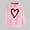 Pink 2, variant on Women's Valentine's Day Oversized Sweatshirt Cute Love Heart Graphiclong Sleeve Loose Hoodie Sweatshirt Tops With Pocket Pink M