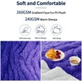 thumbnail image 2 of Teler Faux Fur Weighted Blanket for Adults, Sherpa Queen Size Heavy Blanket for Sleeping, 60” x 80”, 20 lbs,Sunset Purple, 2 of 8