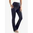 thumbnail image 5 of Roaman's Women's Plus Size Petite Plus Size Comfort Stretch Straight Leg Jean, 5 of 6