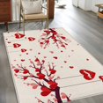 thumbnail image 2 of 3'x5' Area Rugs, Red Valentines Indoor Outdoor Area Rug for Living Room Bedroom, Red Love Heart Tree Rustic Washable Bathroom Rugs Kitchen Floor Carpet Mats Home Decor Aesthetic, 2 of 8