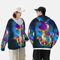 thumbnail image 6 of Sigee Magic Mushrooms ,Fireflies Print UPF50+ Men's Sun Protection Hoodie Shirt SPF UV Shirt Long Sleeve Fishing Outdoor Lightweight, S-3XL, 6 of 9