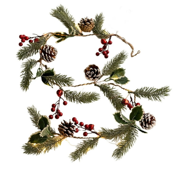 EWASWON Christmas Christmas Decorations LED Light String, Multi-Color Rattan Decoration, Battery-Operated Xmas String Lights for Home Party Holiday Gifts