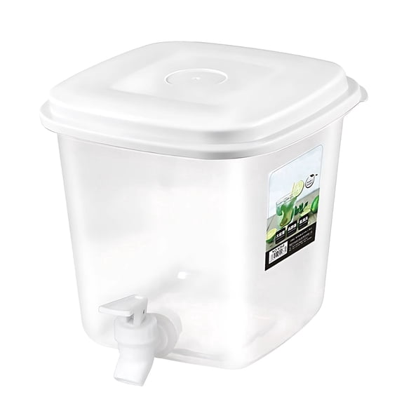 Drink Dispenser for Fridge with Spout, 118.4 fl oz / 3.5 L Plastic Beverage Dispenser, Gallon Drink Dispenser for Parties, Space-Saving Fridge Design, Easy Fill and Pour