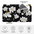 thumbnail image 3 of White Daisy Floral Door Mat Indoor Outdoor, Spring Summer Flowers Black Non Slip Welcome Mat with Rubber Backing, Absorbent Fabric Front Door Mats Entryway Rug for Home Patio Entrance 24"x36", 3 of 9