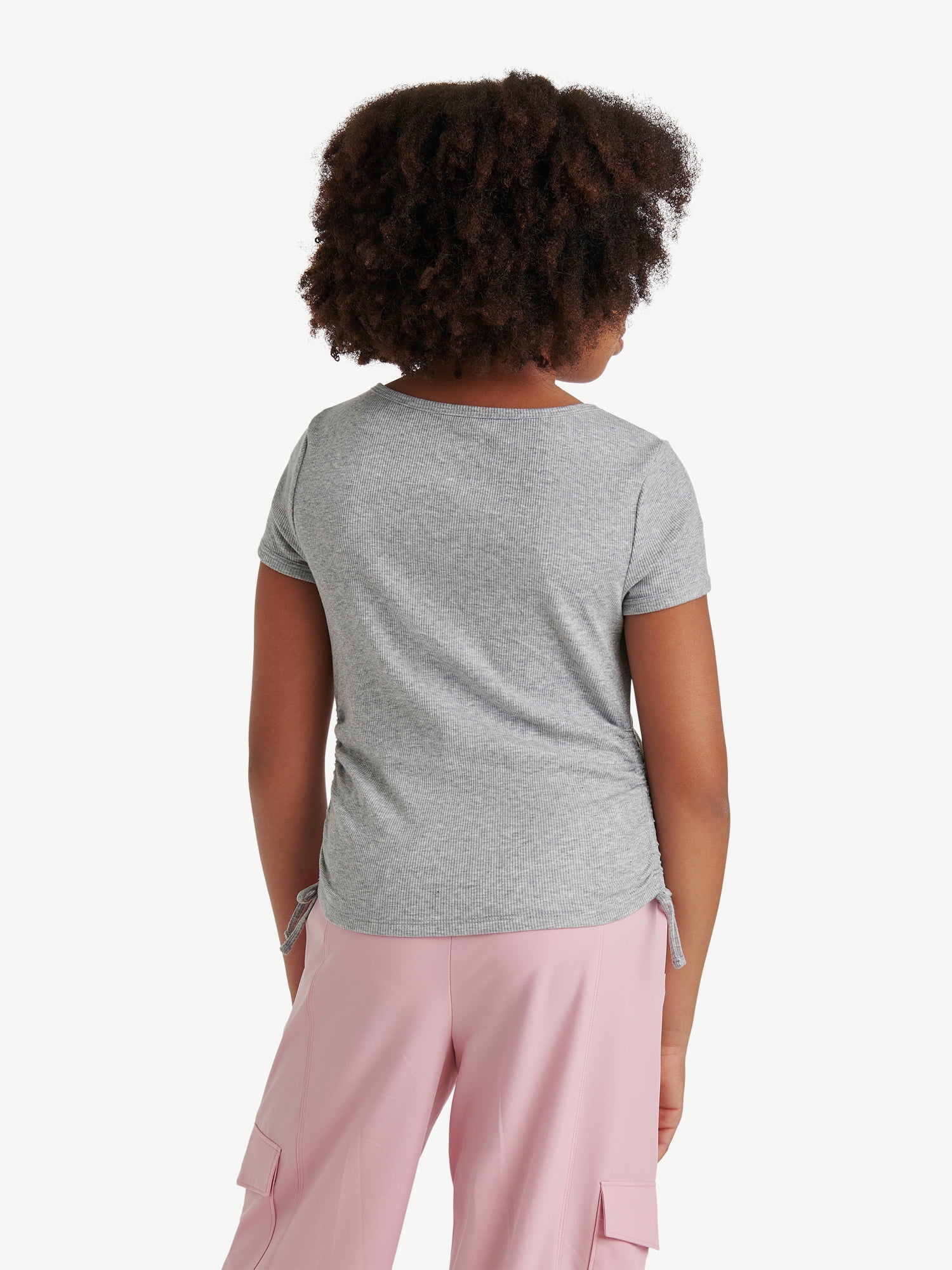 Justice Girls Square Neck Short Sleeve Top, Sizes XS - XLP