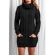 thumbnail image 3 of ABPHQTO Vestido de suéter de punto de ochos con cuello vuelto negro para mujer, 3 of 5