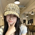 thumbnail image 2 of SikaFu Spring And Autumn American Retro Old Leopard Hats Female Street Tide Cool Personality Shows Face Faces, Small Sunscreen Duck Tongue Caps, 2 of 5