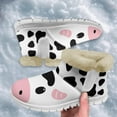 thumbnail image 2 of FUIALDOLG Mini Boots for Women Mid Calf Warm Fur Lined Boots Furry Boots Ladies Slip on Bootie Faux Fur Lined Indoor Outdoor Anti-Slip Classic Flat Ankle Bootie, 2 of 7