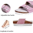 thumbnail image 3 of Shiqi Sandale à Enfiler pour Hommes et Femmes Semelle en Liège Sangle Réglable Boucle Réglable Chaussures Décontractées à Bout Ouvert en Daim Été, 3 of 4