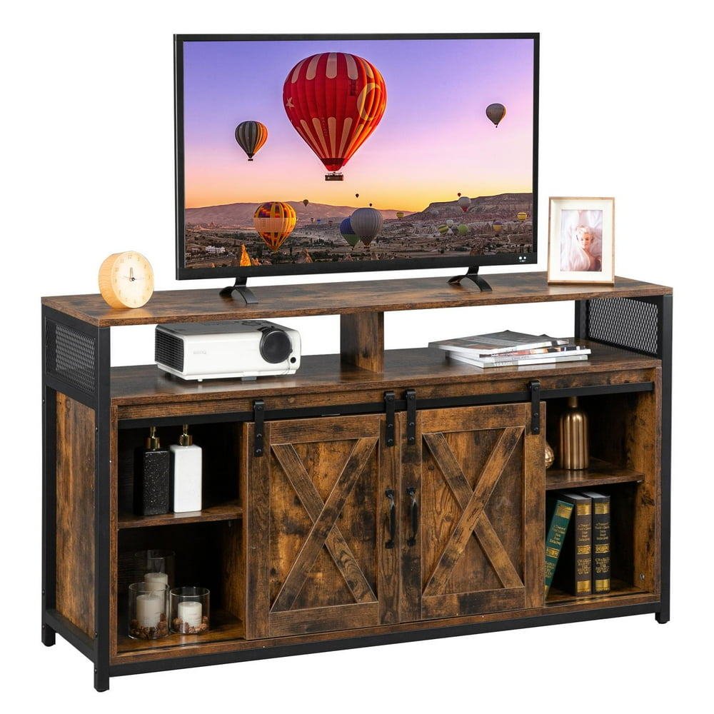 Ktaxon TV Stand For 55 Inch TV With Barn Doors Farmhouse Wood ktaxon-tv-stand-for-55-inch-tv-with-barn-doors-farmhouse-wood