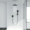 thumbnail image 3 of Logmey 10 inch Rainfall Shower Head,Shower Heads with Handheld Spray Combo,Wall Mounted Shower Faucet Set for Bathroom,Matte Black, 3 of 5