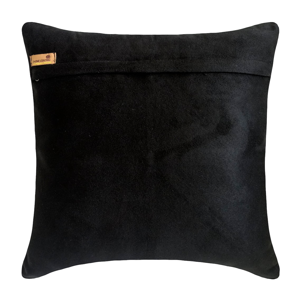 Cushion Cover Custom, Black & Brown 20"x20" (50x50 cm) Pillow Covers, Faux Leather Patchwork Metallic Leather Throw Pillows For Sofa, Geometric Halloween Decorations - Hide And Style