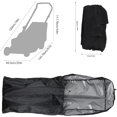 thumbnail image 2 of HUGFEGWE Universal Fit Push Mower Cover, Lawn Mower Cover, UV Protection Snow Rain Wind Dust Water Birds, Universal Size with Drawstring, for Outdoor Protection, Mower Accessories (Black), 2 of 7