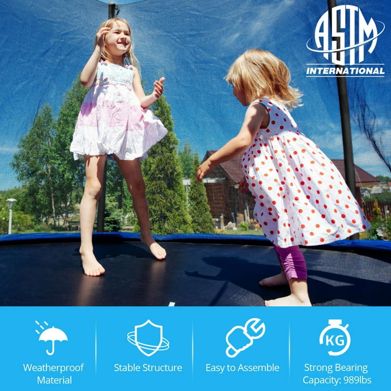 Replacement Trampoline Jumping Mat for 10 ft Round Trampoline Frame with 60 V Hooks Premium UV Resistant Trampoline Accessories Jumping Bed Mat