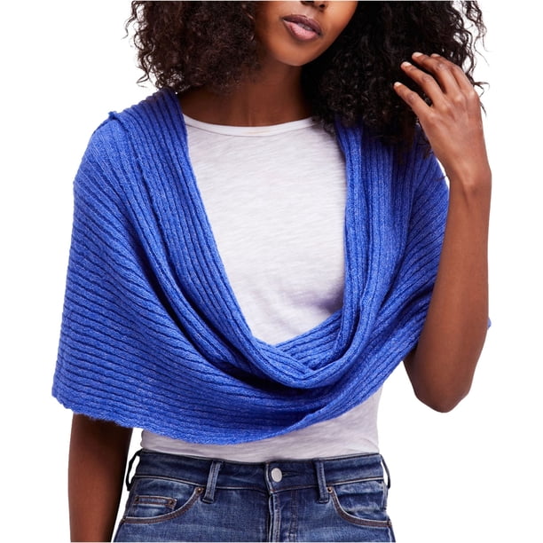 Suéter con capucha Free People para mujer azul talla única