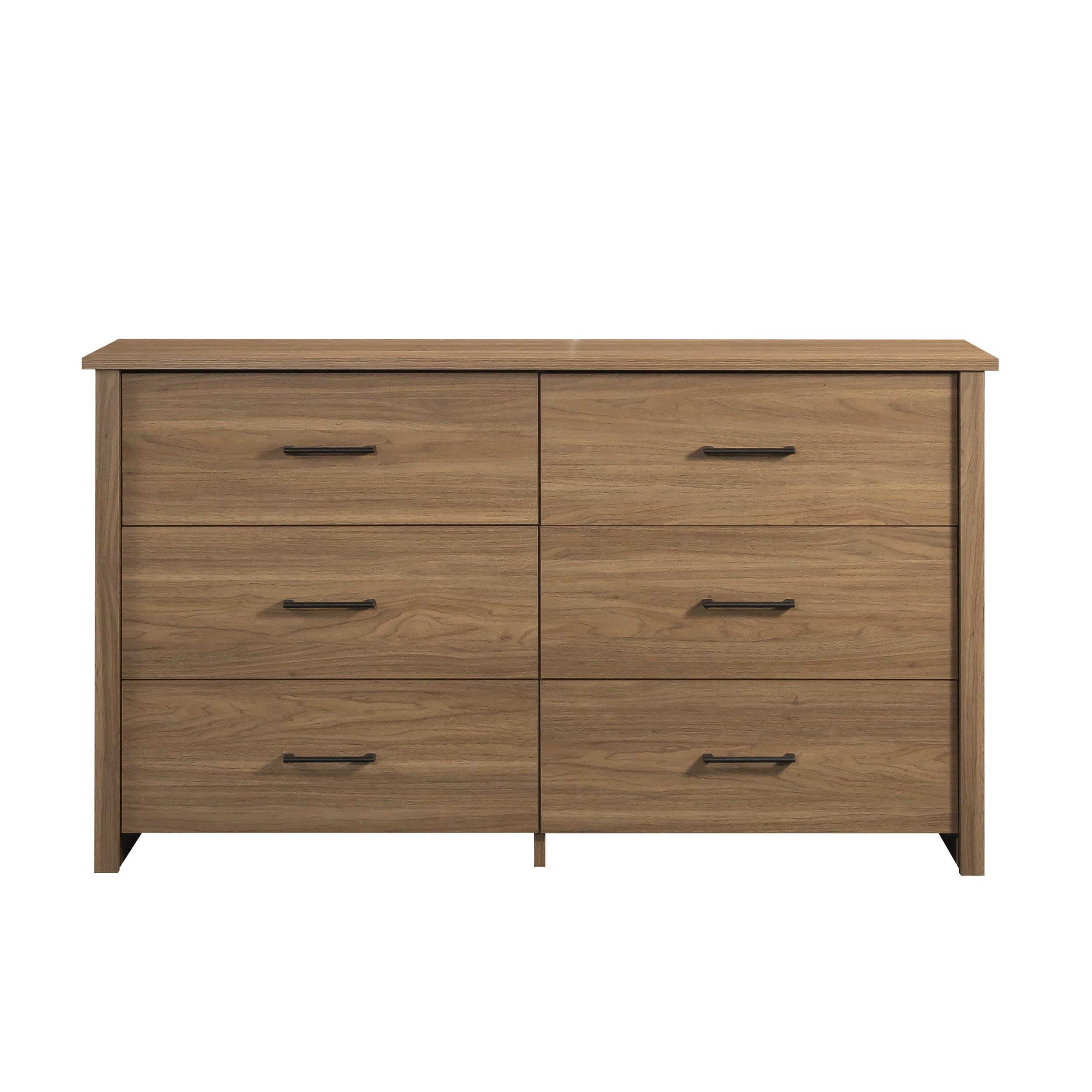 Mainstays Hillside 6 Drawer Dresser Warm Walnut Finish Walmart